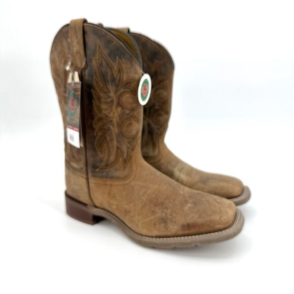 Laredo Mens Rancher Rust Stockman Western Cowboy Size 12 EW Square Toe Boot 7835 - Picture 1 of 10